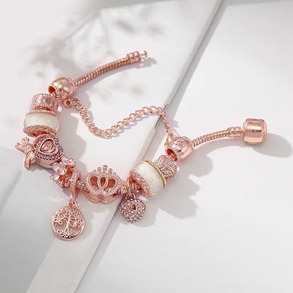 Βραχιόλι Rose Ονείρων με Μπιρμπιλίκια Συμπεριλαμβάνονται σε Ασήμι