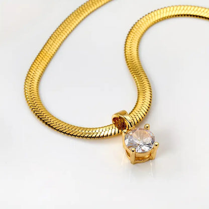 Κομψό Κολιέ Μενταγιόν με Ρουμπίνια | Χρυσό