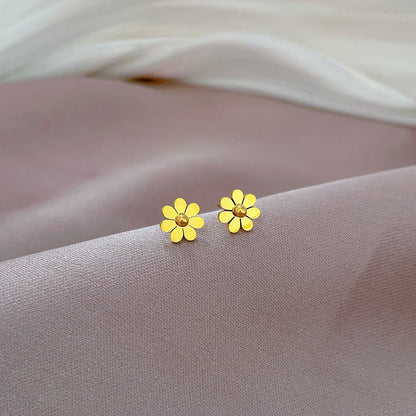 Χρυσά Σκουλαρίκια Sunflora