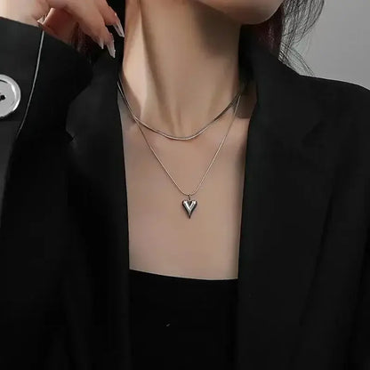 Κολιέ Ασήμι 925 με Μποέμ Καρδιά