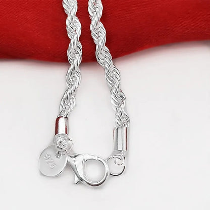 Βραχιόλι Τύπου Σχοινιού Πλεγμένο Ασήμι 925